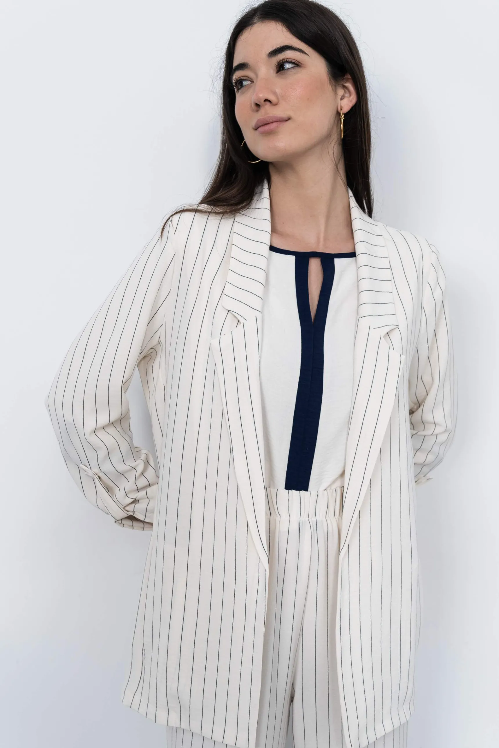 Precchio Chaquetas<BLAZER RAYA DIPLOMÁTICA