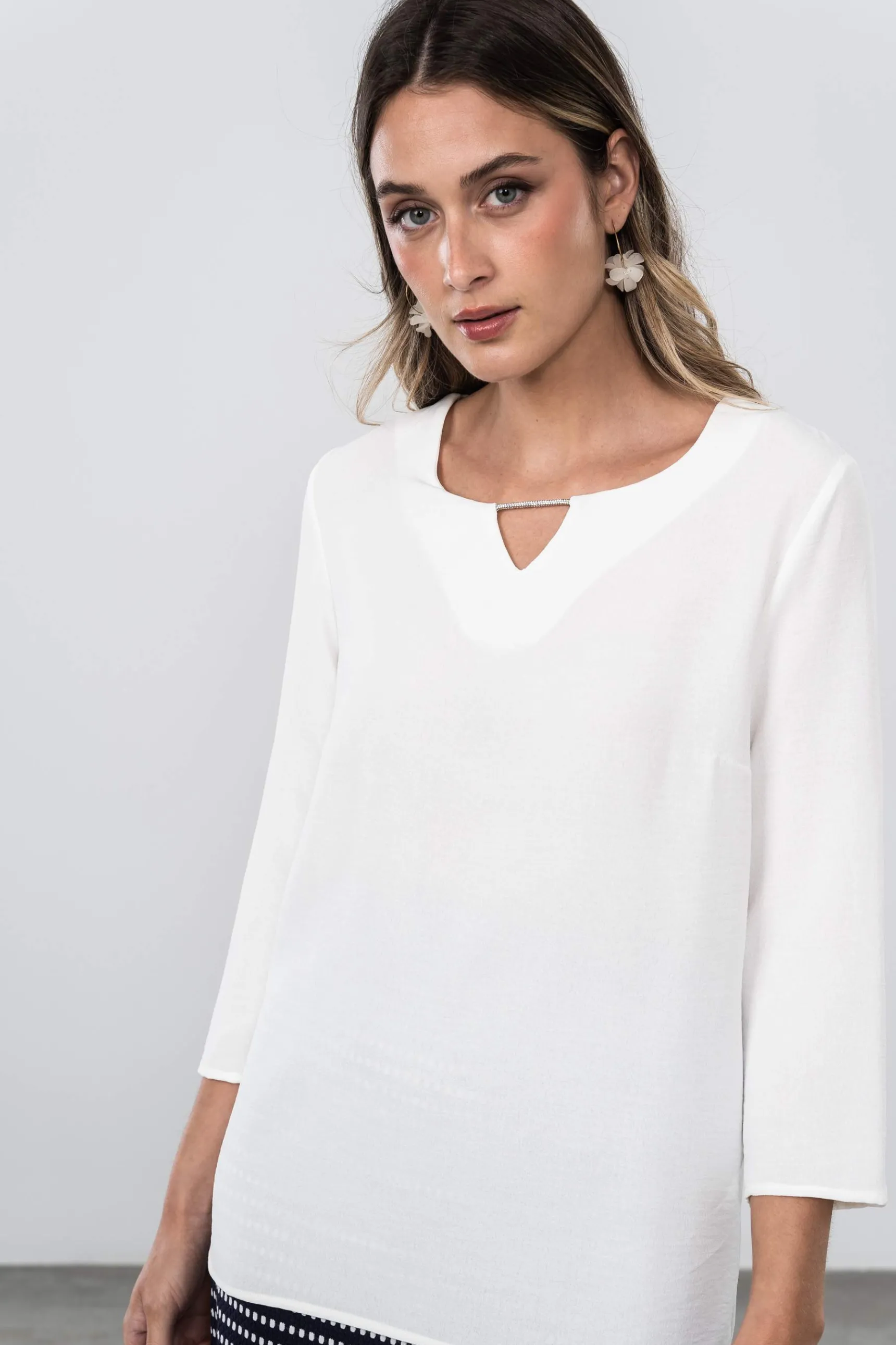 Precchio Blusas Y Camisas<BLUSA DETALLE BRILLO CRUDO