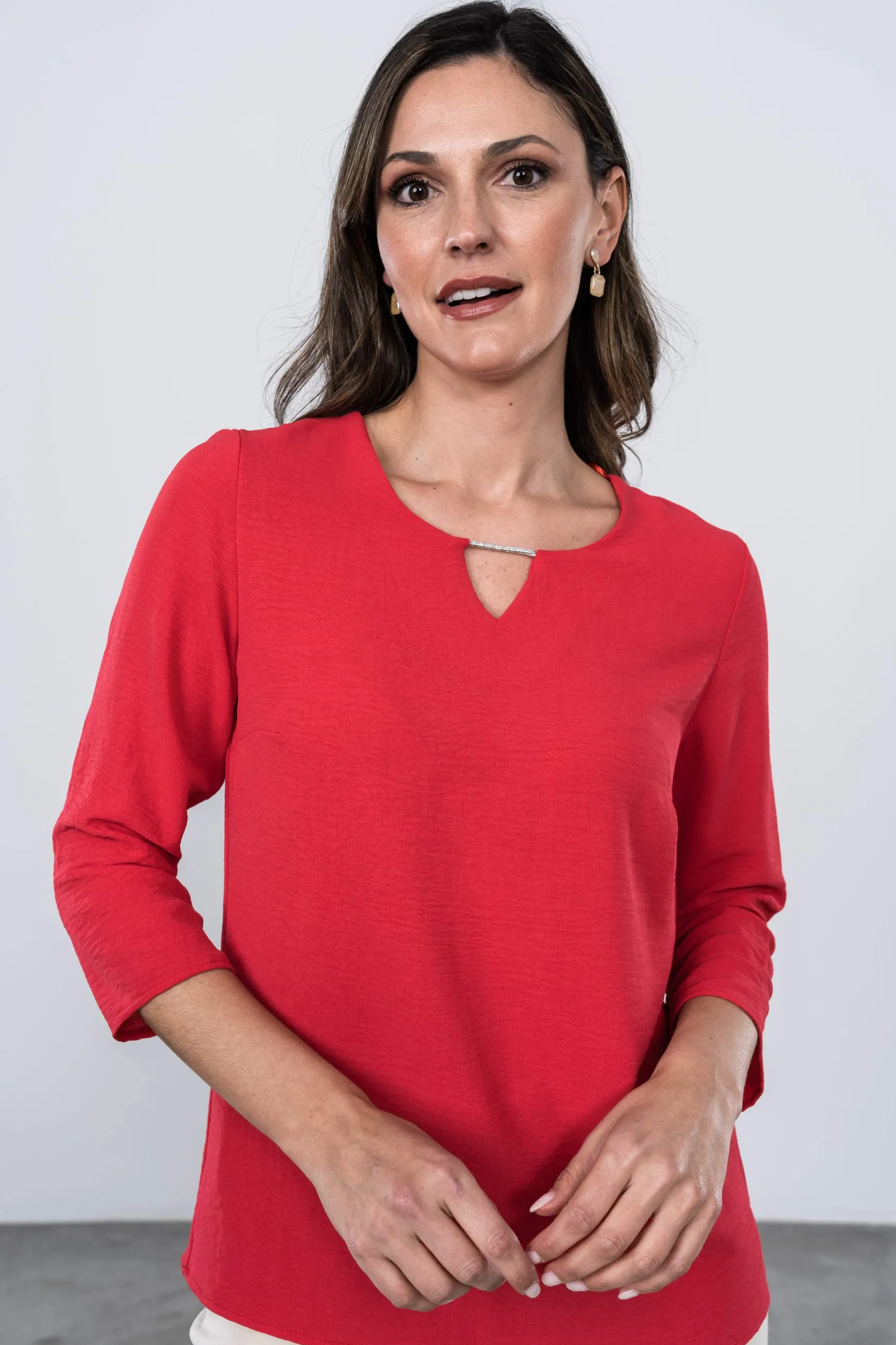 Precchio Blusas Y Camisas<BLUSA DETALLE BRILLO FRESA