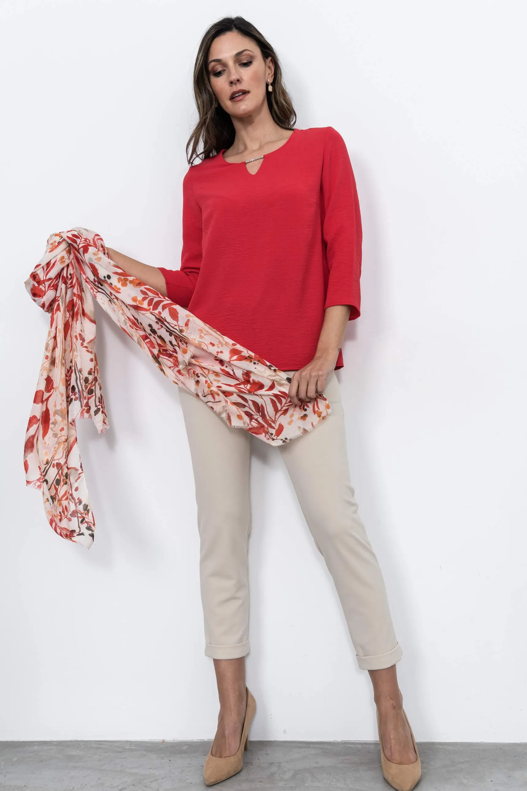 Precchio Blusas Y Camisas<BLUSA DETALLE BRILLO FRESA