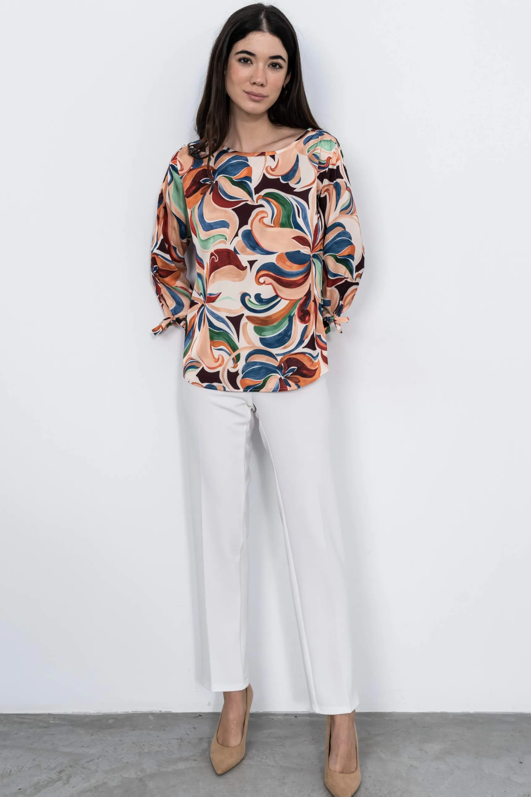 blusa_flor_acuarela_6.webp Precchio Blusas Y Camisas<BLUSA FLOR ACUARELA
