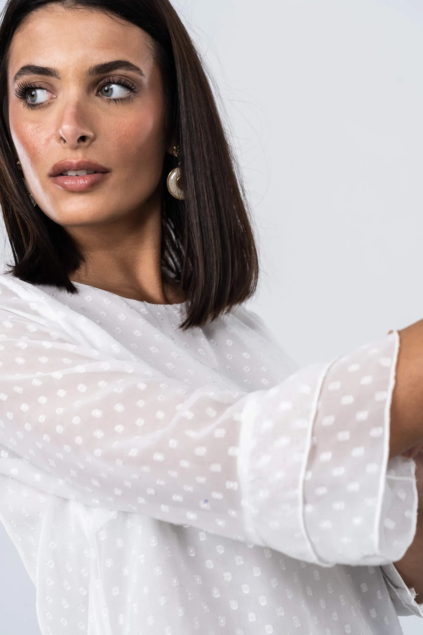 blusa_jacquard_doble_capa_2.webp Precchio Blusas Y Camisas<BLUSA JACQUARD DOBLE CAPA