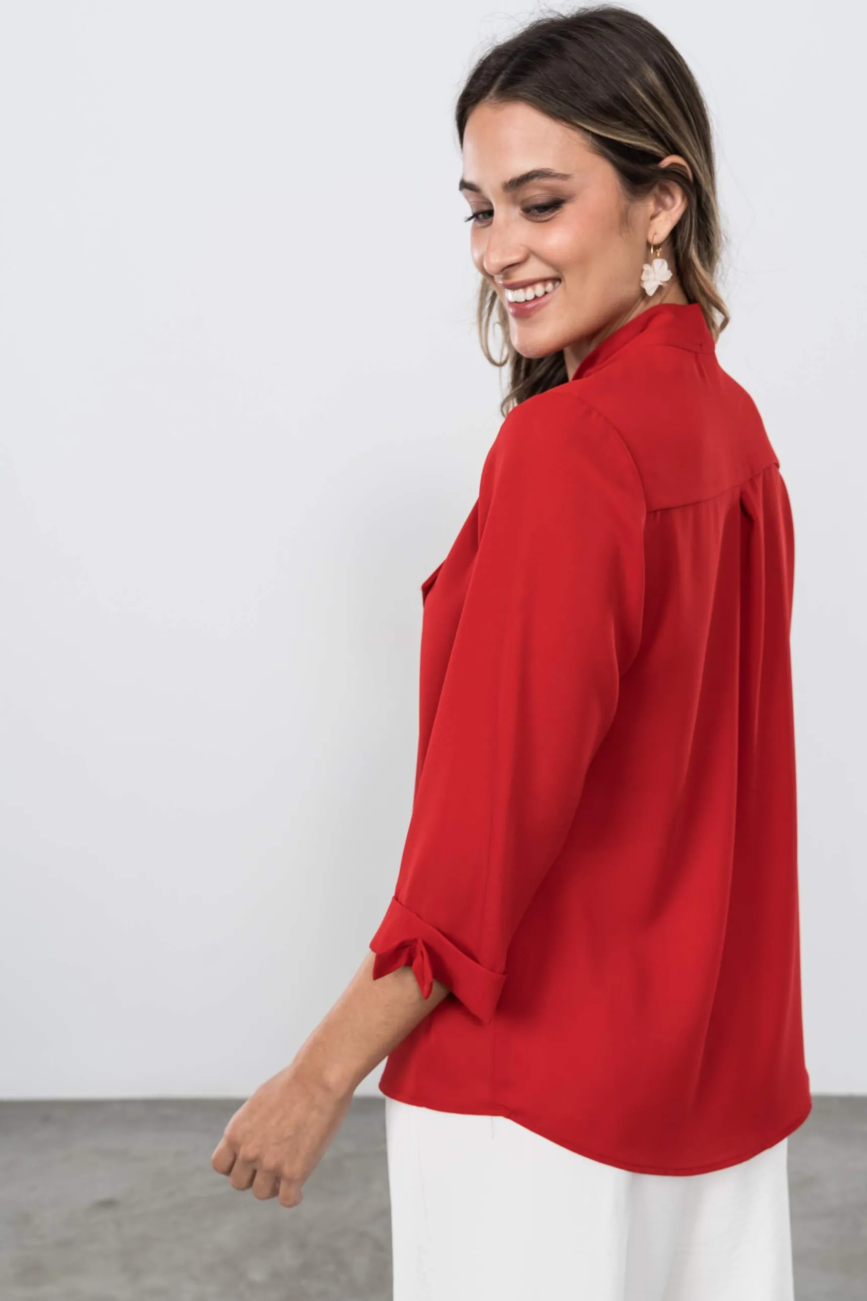 blusa_lazadas_rojo_7.webp Precchio Blusas Y Camisas<BLUSA LAZADAS ROJO