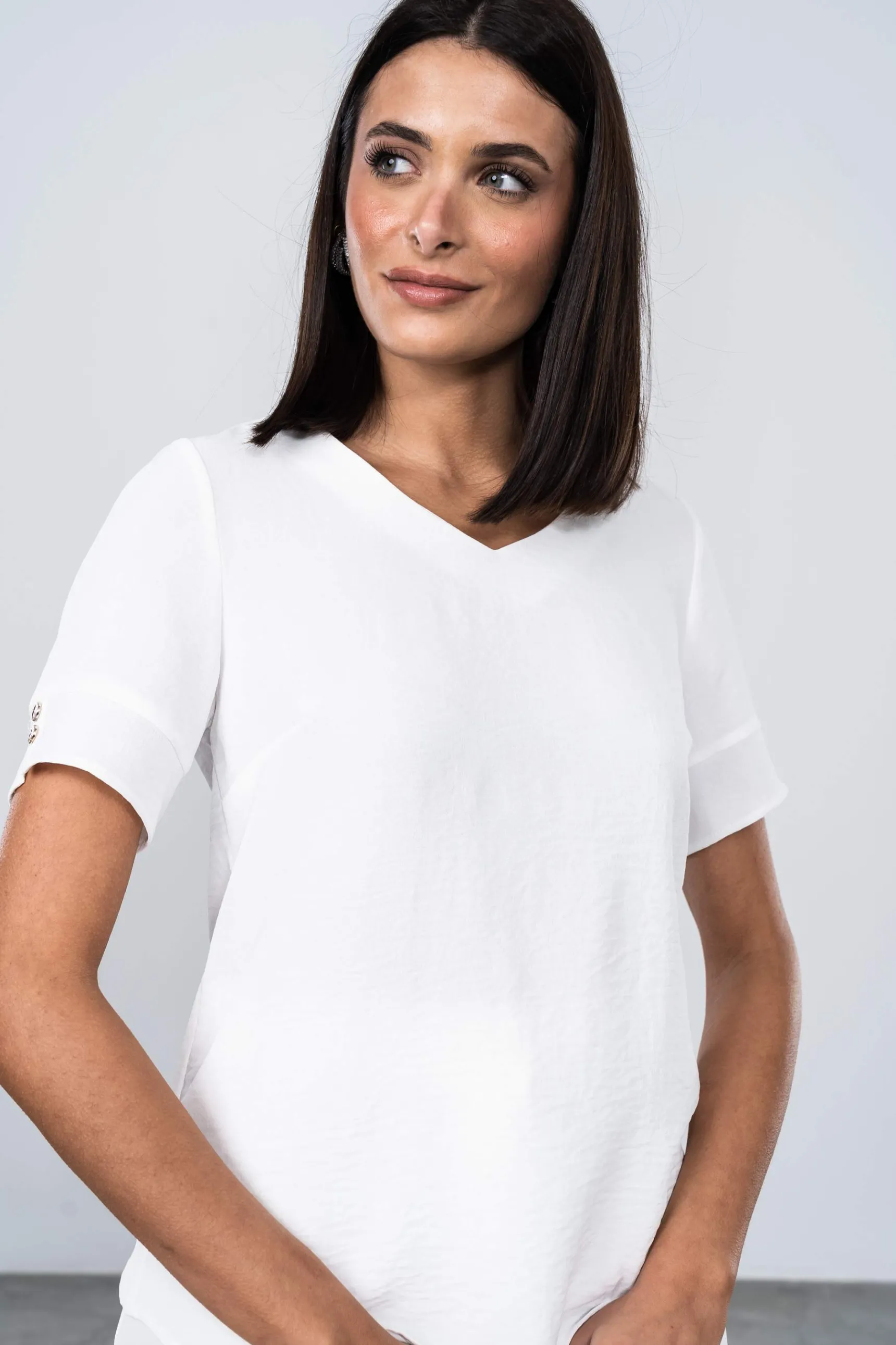 Precchio Blusas Y Camisas<BLUSA MANGA BOTON CRUDO