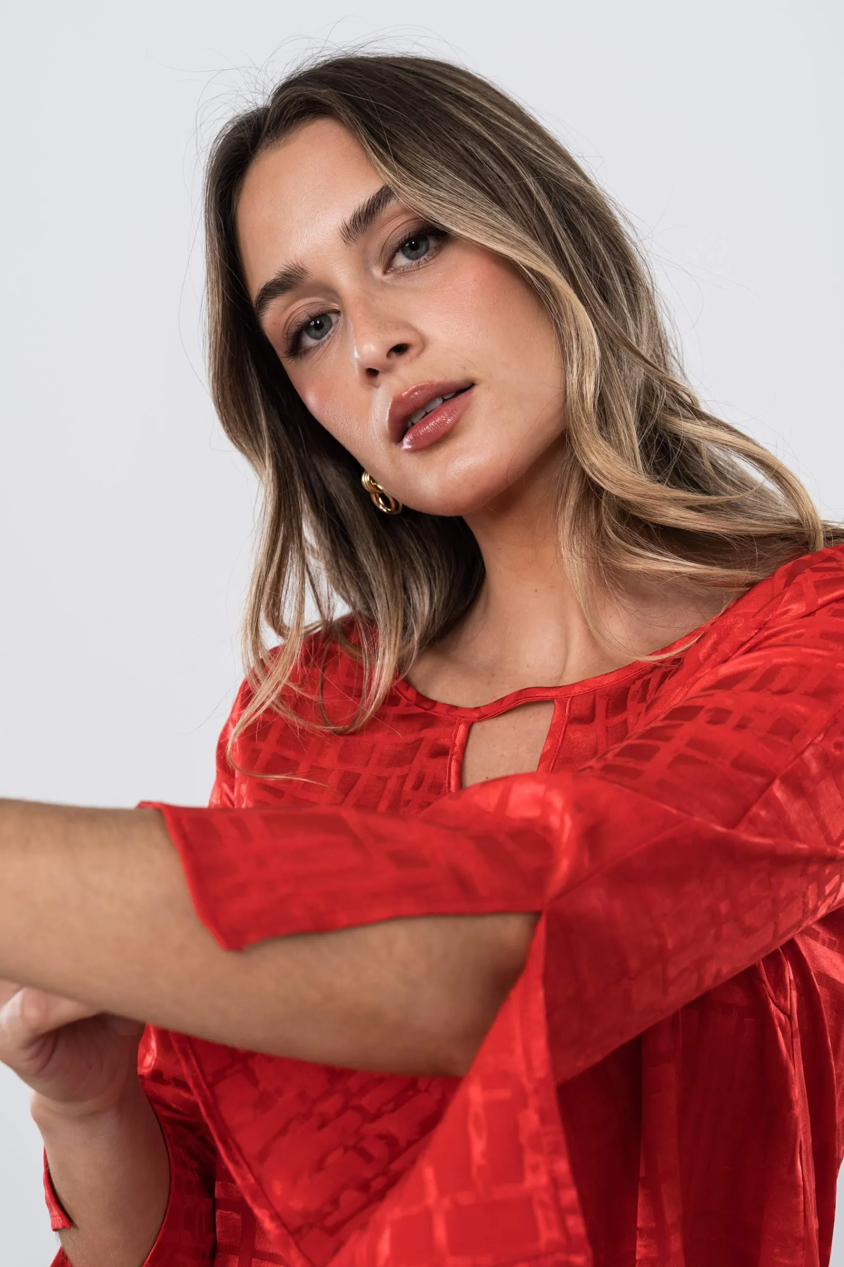 Precchio Blusas Y Camisas<BLUSÓN JACQUARD SATINADO