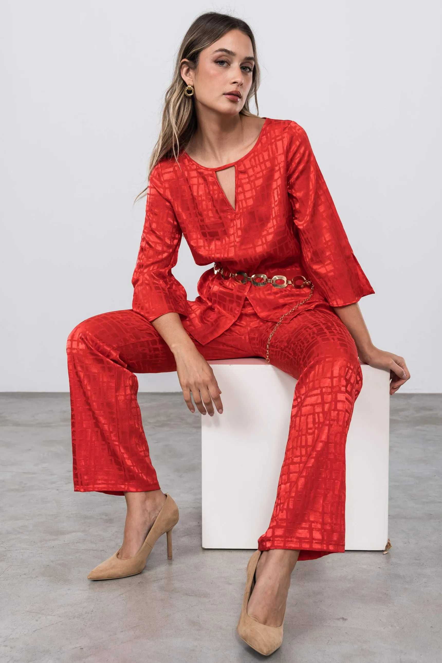 blusn_jacquard_satinado_7.webp Precchio Blusas Y Camisas<BLUSÓN JACQUARD SATINADO