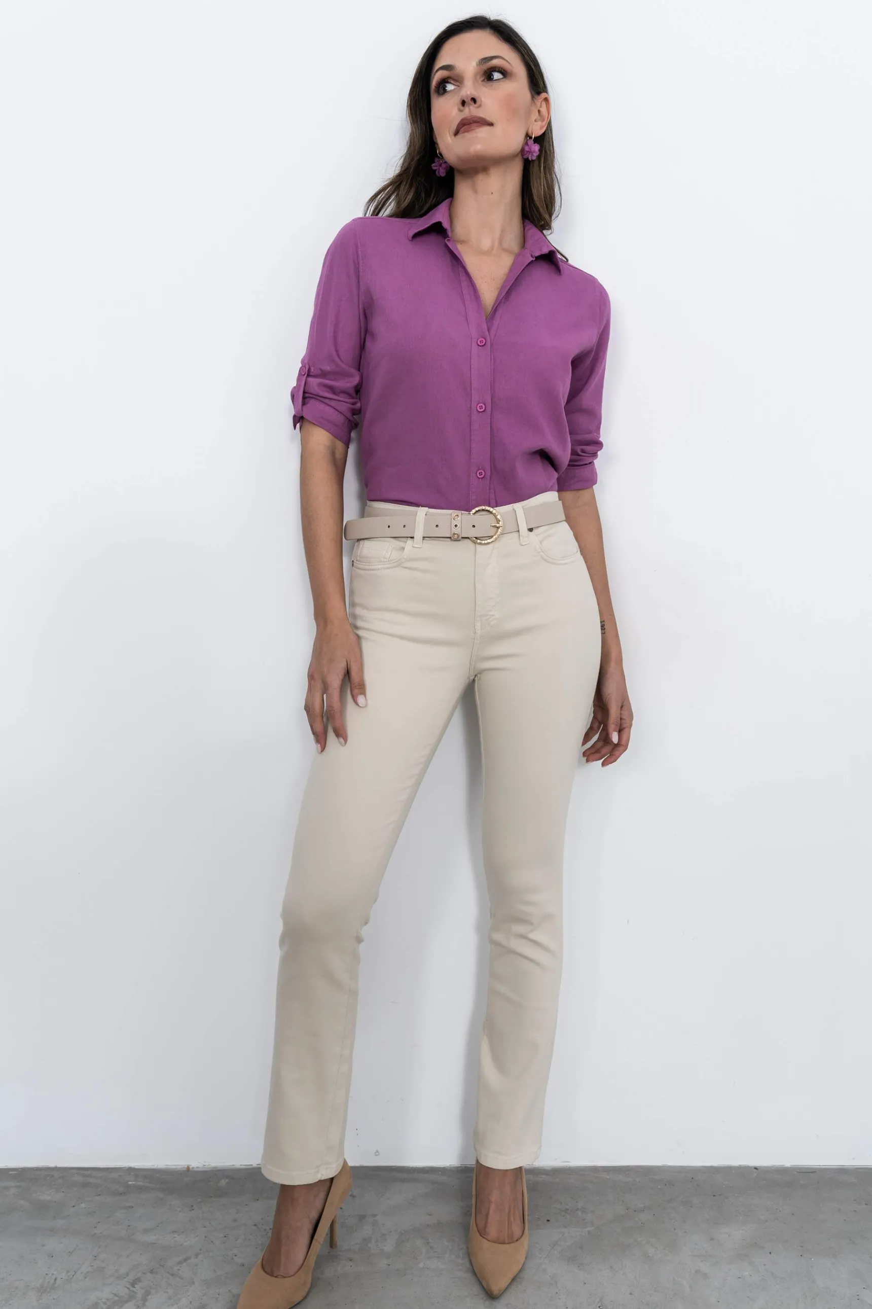 camisa_efecto_lino_buganv_4.webp Precchio Blusas Y Camisas<CAMISA EFECTO LINO BUGANVILLA