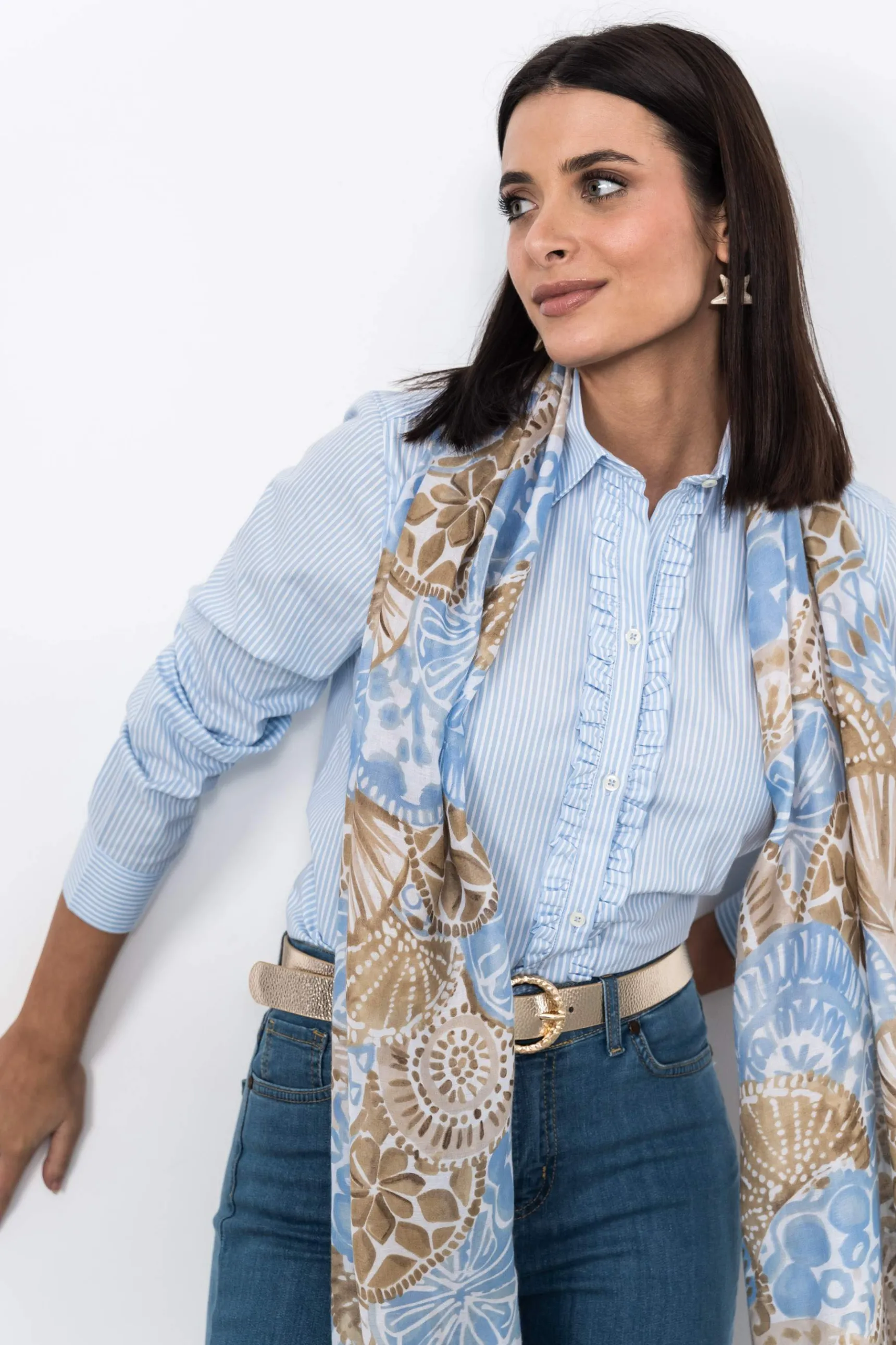 camisa_volantito_rayas_7.webp Precchio Blusas Y Camisas<CAMISA VOLANTITO RAYAS