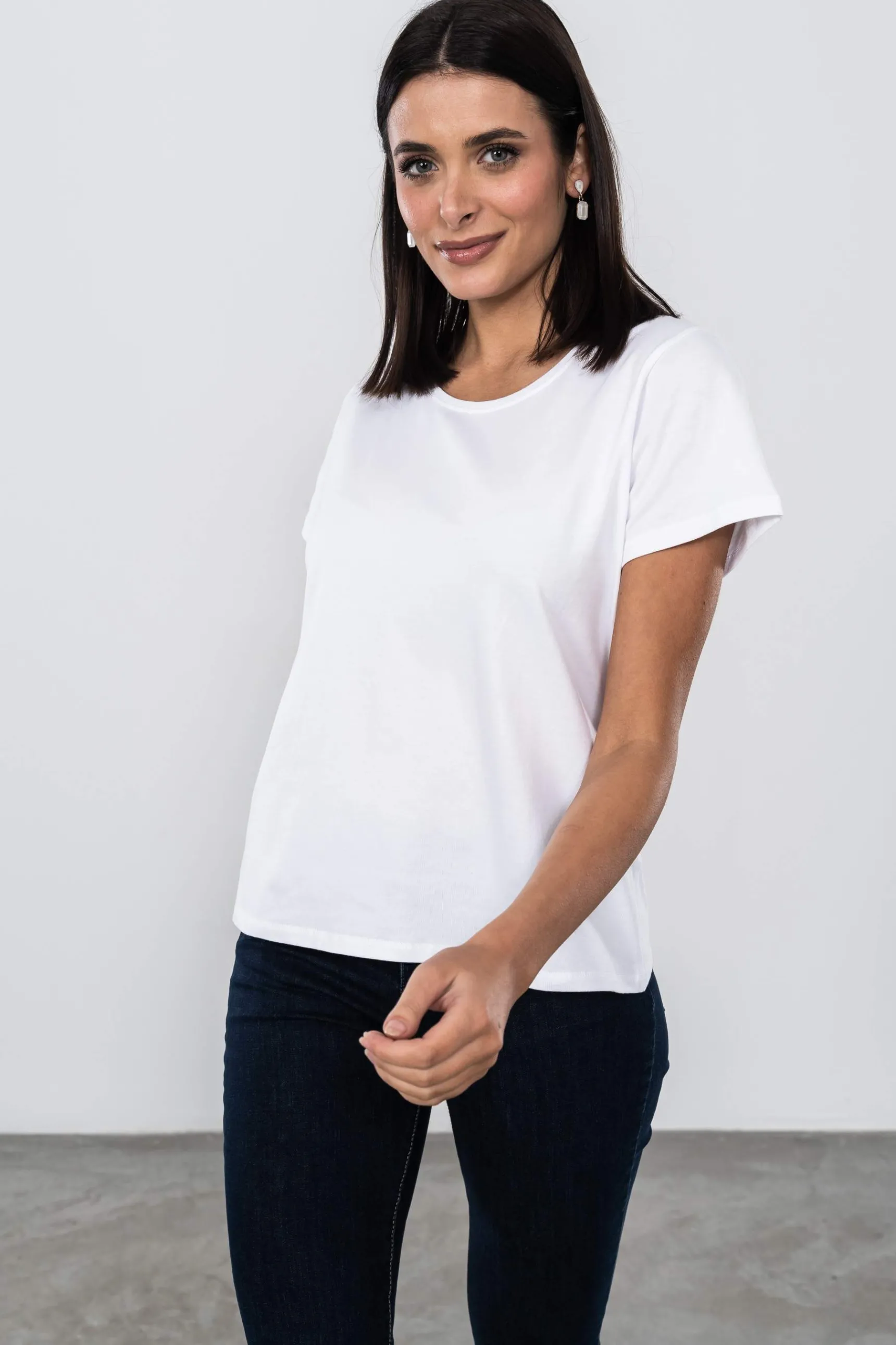 Precchio Camisetas<CAMISETA BÁSICA MANGA CORTA BLANCA