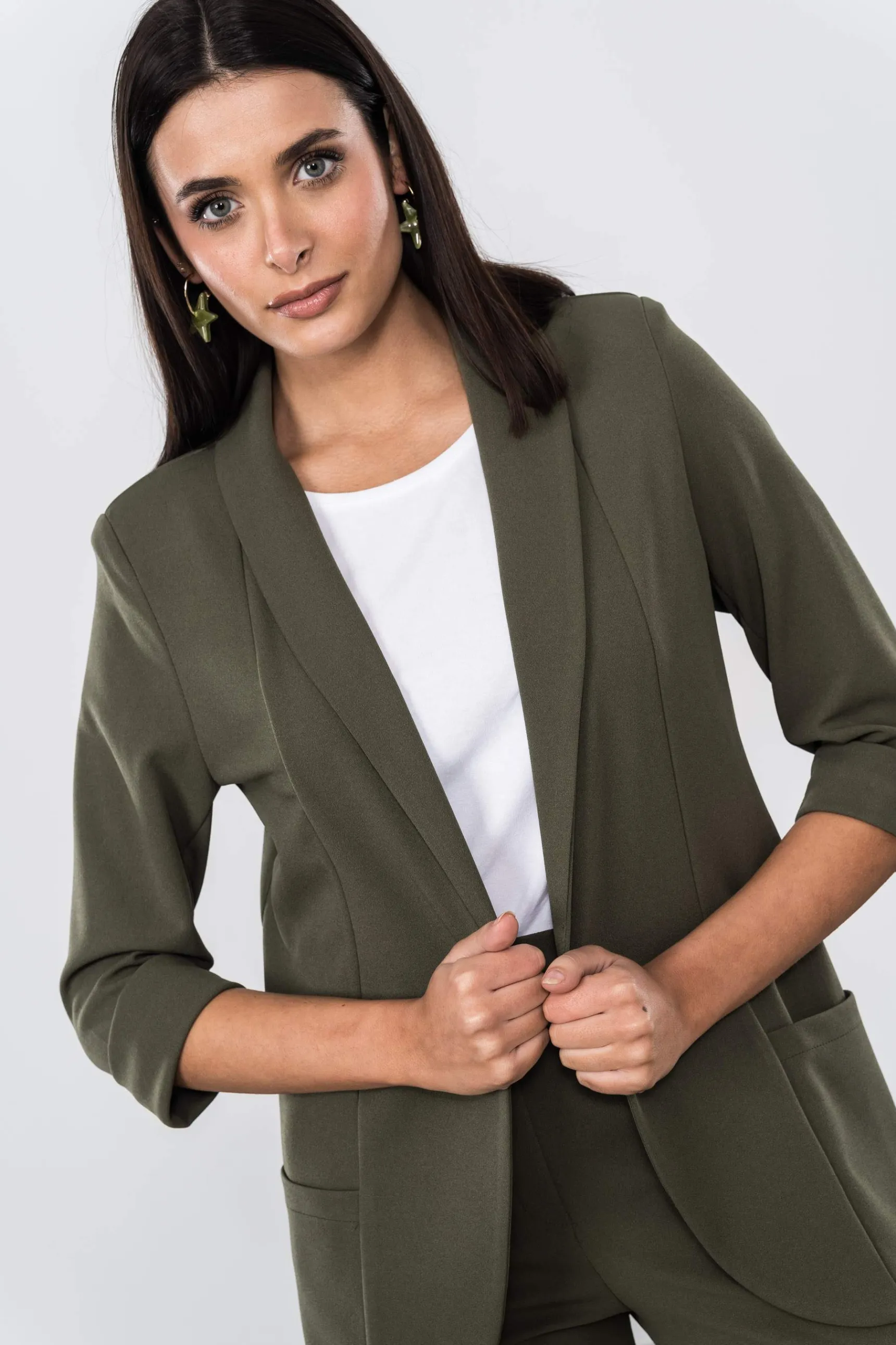 chaqueta_abierta_solapas__3-1.webp Precchio Chaquetas<CHAQUETA ABIERTA SOLAPAS KAKI