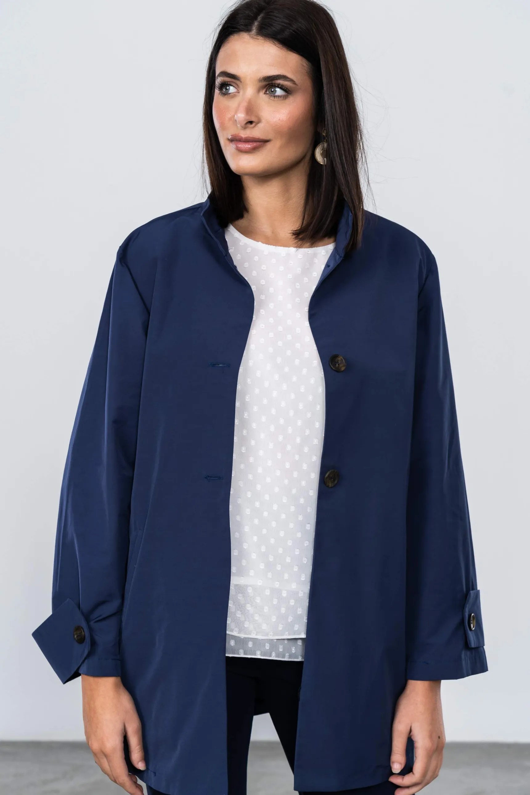 Precchio Chaquetas<CORTAVIENTO BOTONES MARINO
