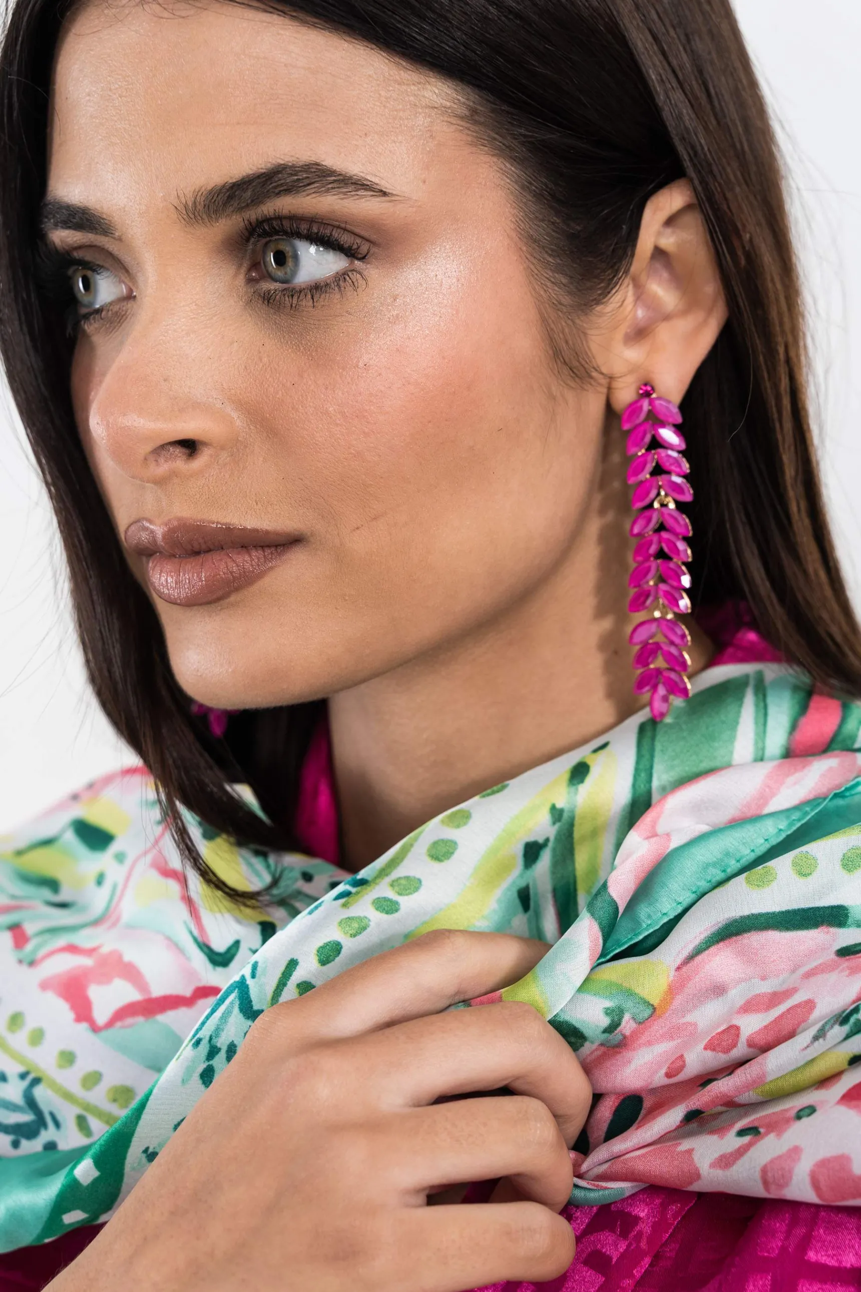 Precchio Foulards Y Estolas<FOULARD EFECTO SEDA ACUARELAS VERDE