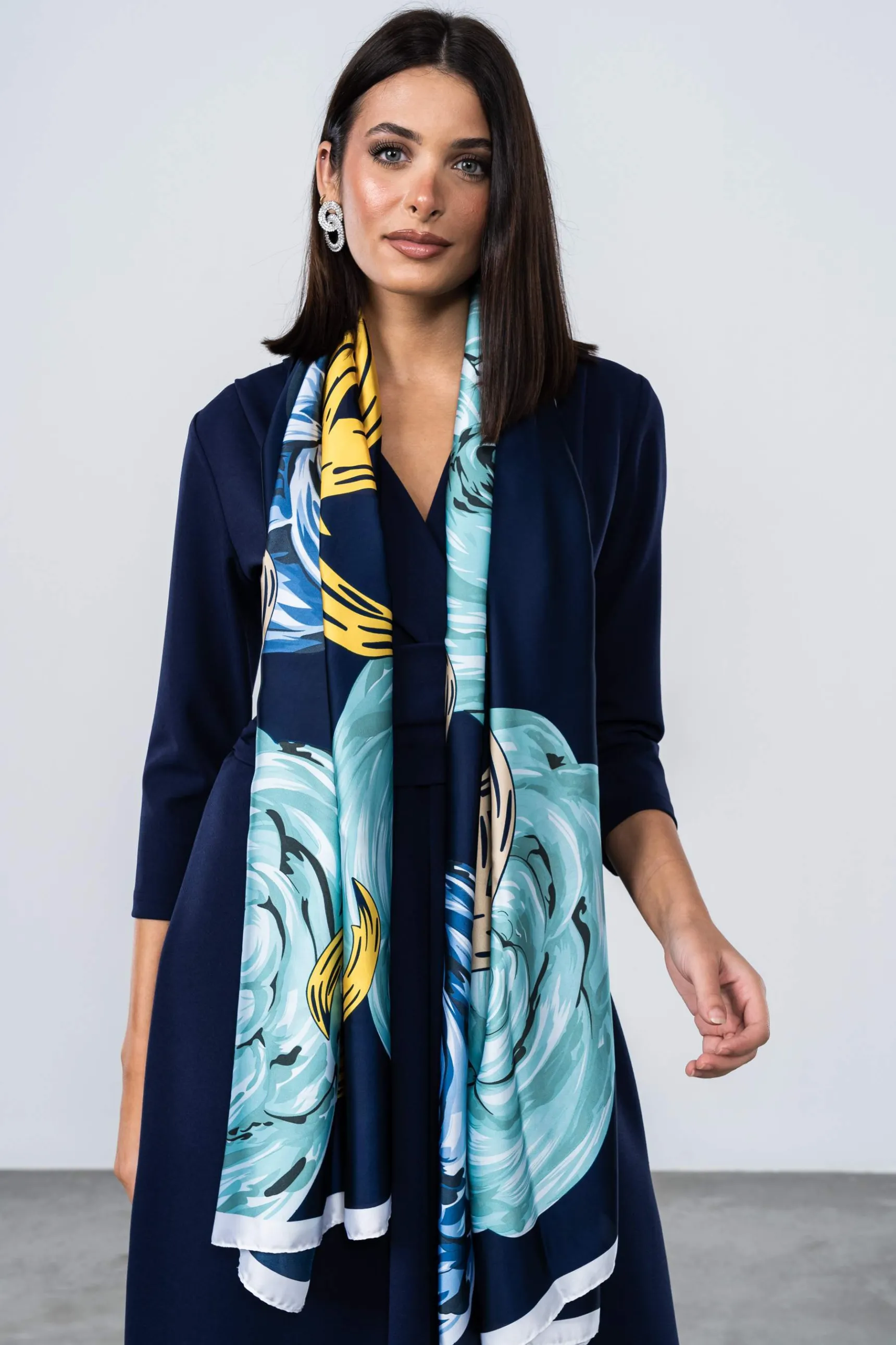 Precchio Foulards Y Estolas<FOULARD EFECTO SEDA FLOR