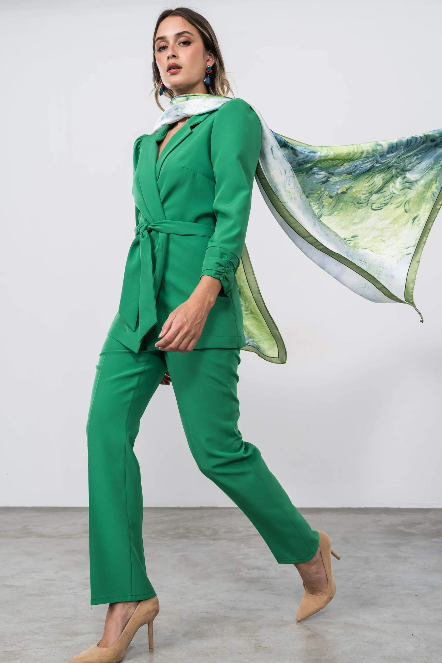Precchio Foulards Y Estolas<FOULARD SEDA PAISAJE