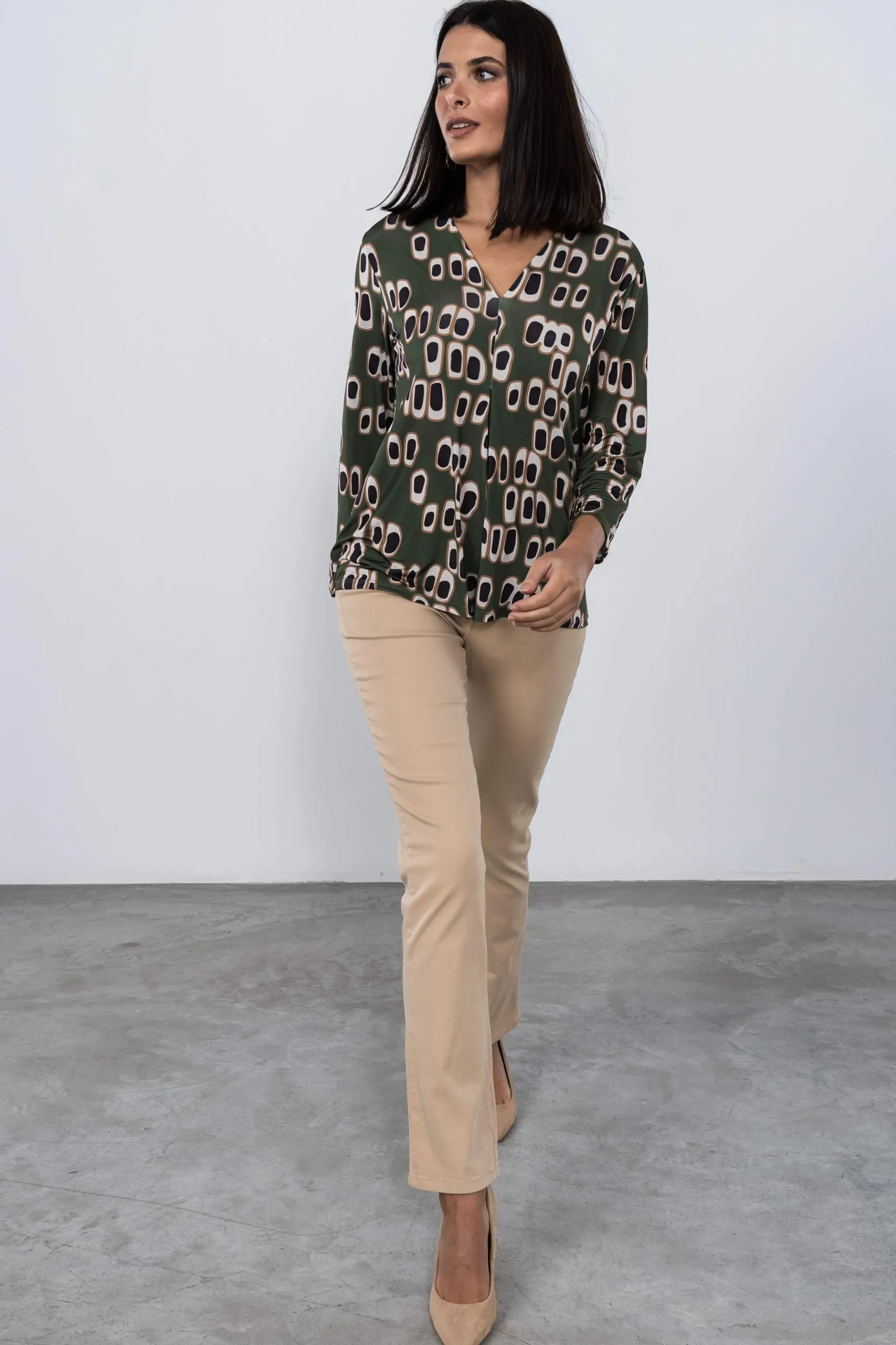 Precchio Pantalones<PANTALÓN 5 BOLSILLOS RECTO BEIGE