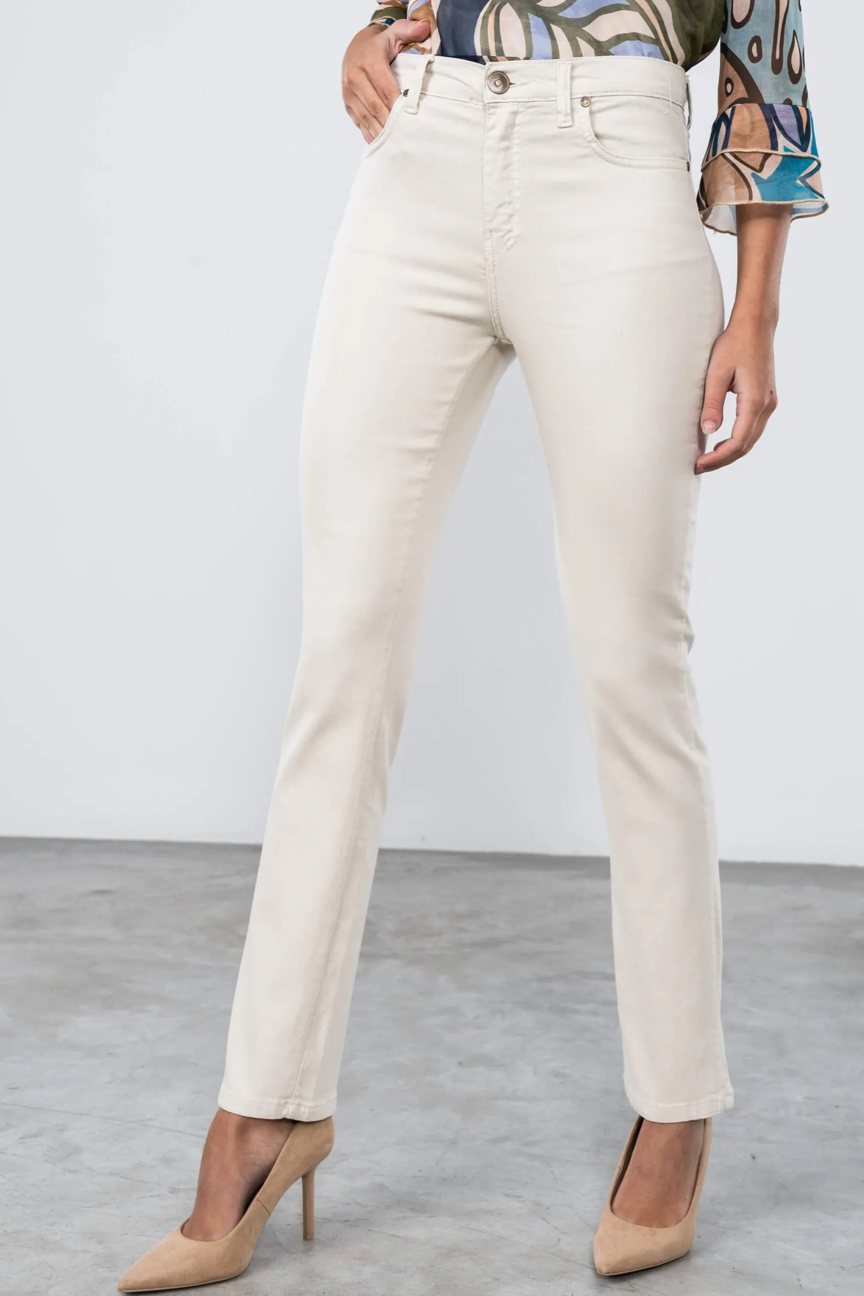 Precchio Pantalones<PANTALÓN 5 BOLSILLOS RECTO PIEDRA