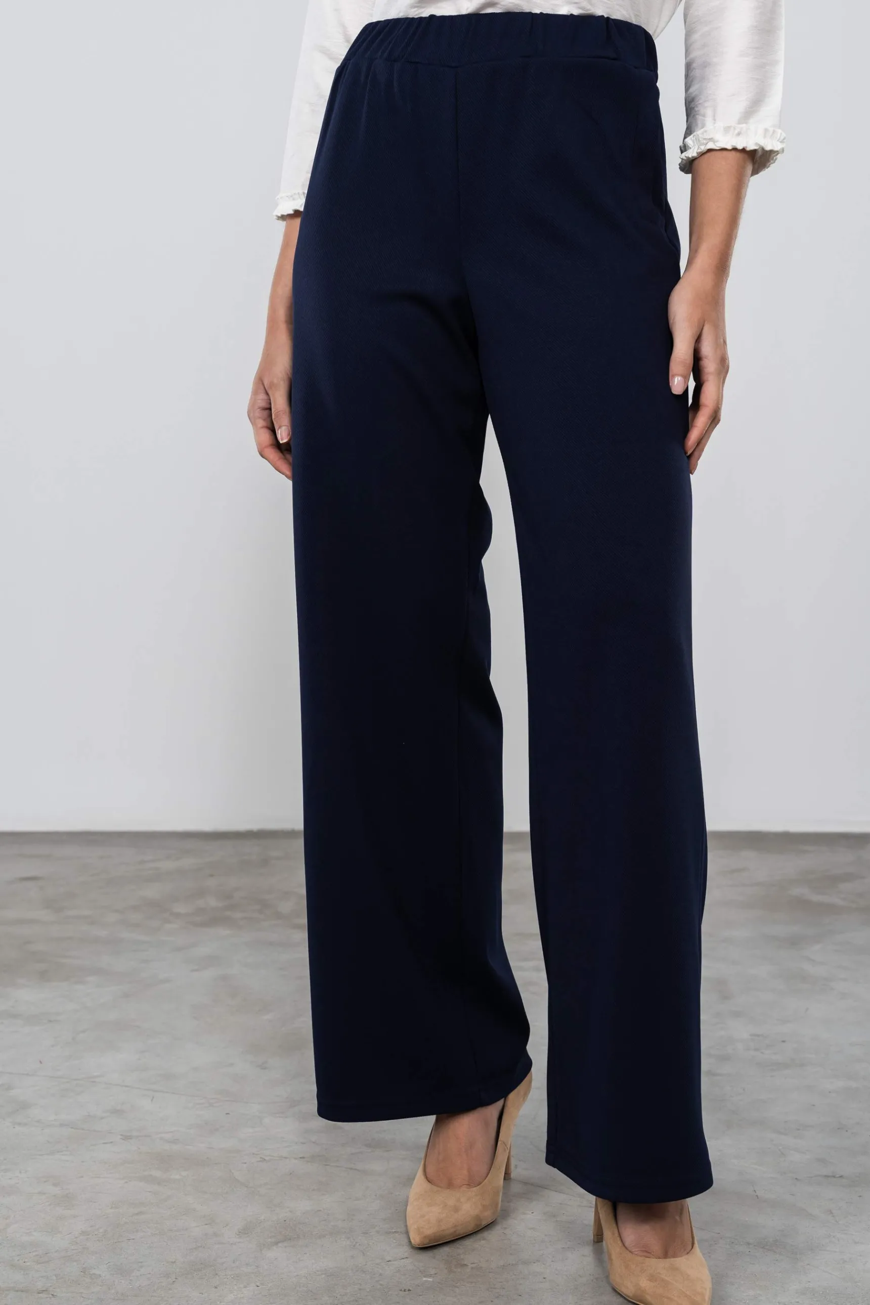 Precchio Pantalones<PANTALÓN ANCHO MARINO