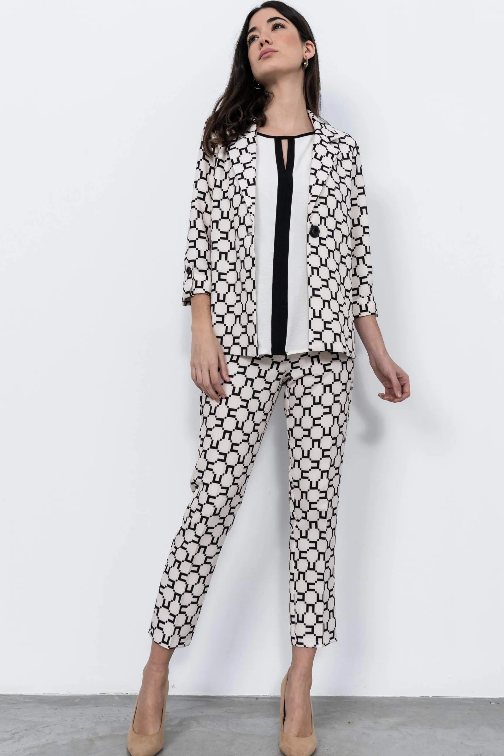 pantaln_estampado_geomtri_4.webp Precchio Pantalones<PANTALÓN ESTAMPADO GEOMÉTRICO CRUDO