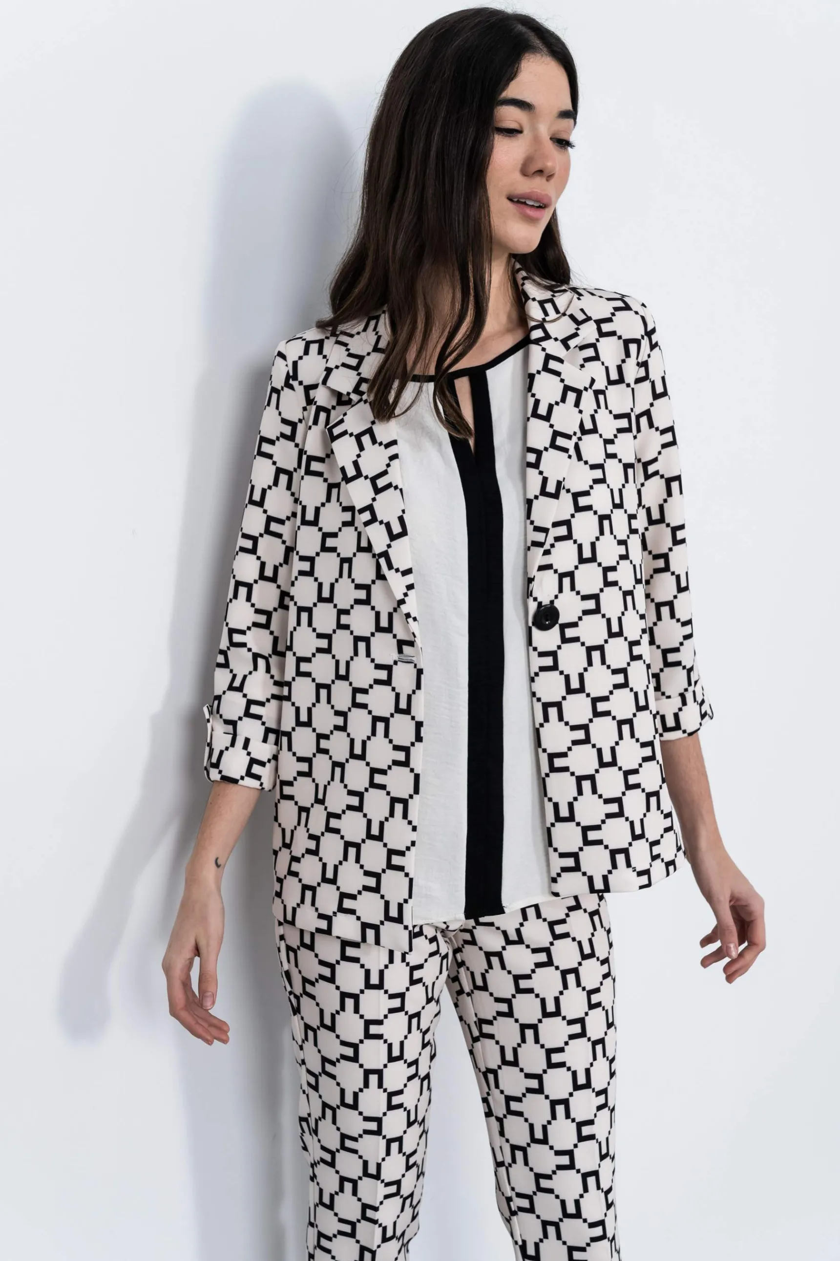 pantaln_estampado_geomtri_5.webp Precchio Pantalones<PANTALÓN ESTAMPADO GEOMÉTRICO CRUDO