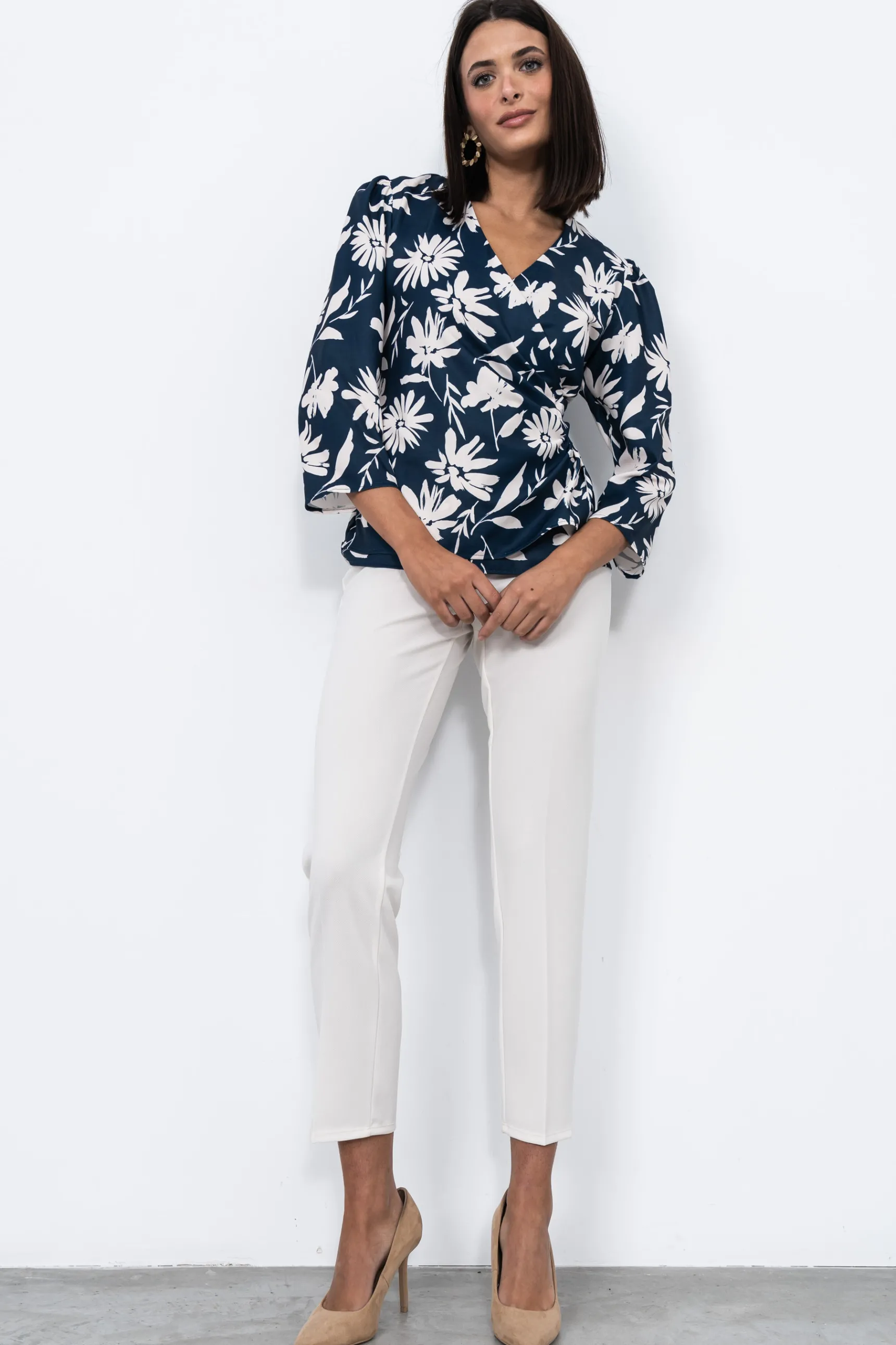 Precchio Pantalones<PANTALÓN GOMA CINTURA CRUDO