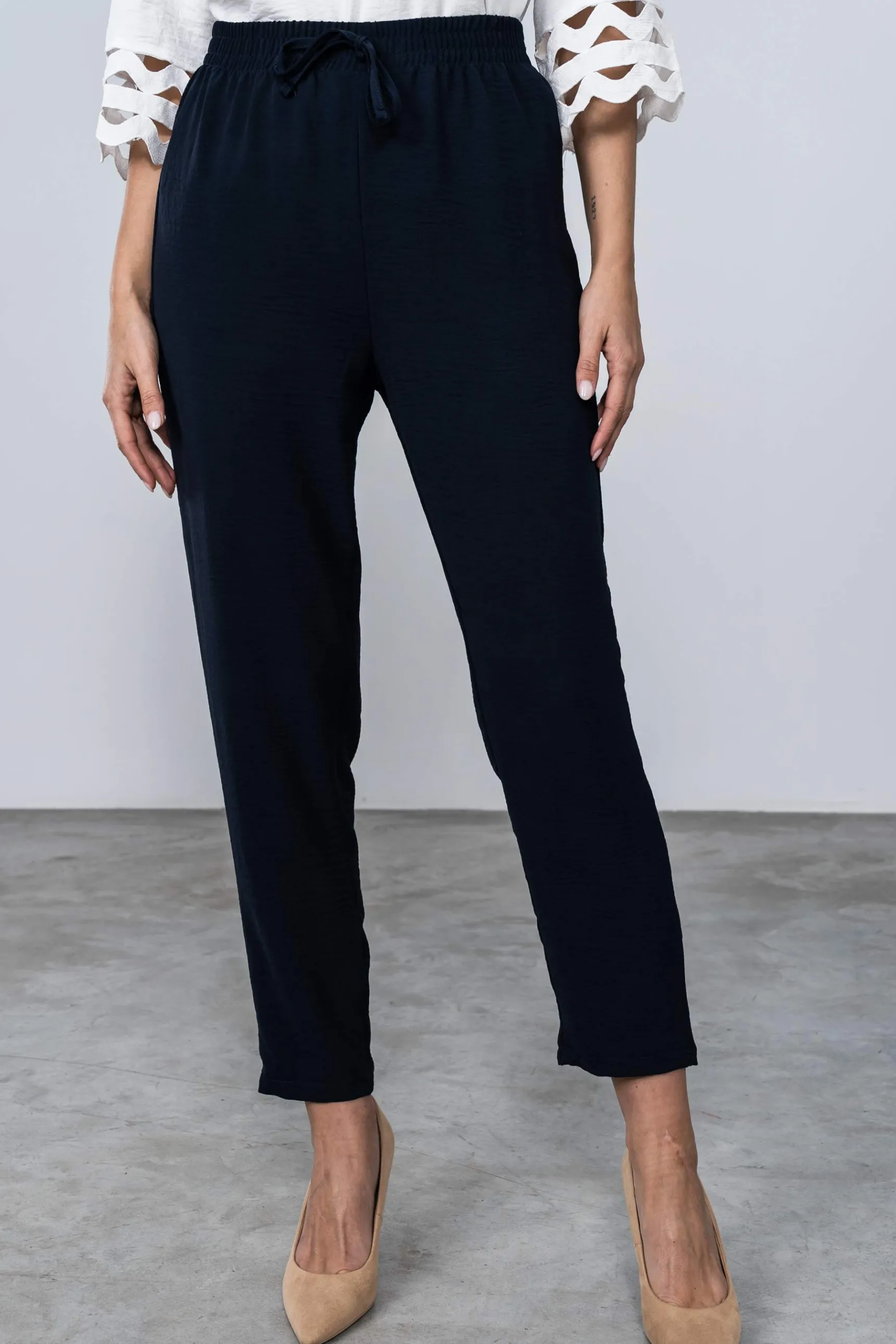Precchio Pantalones<PANTALÓN HOLGADO CORDÓN MARINO