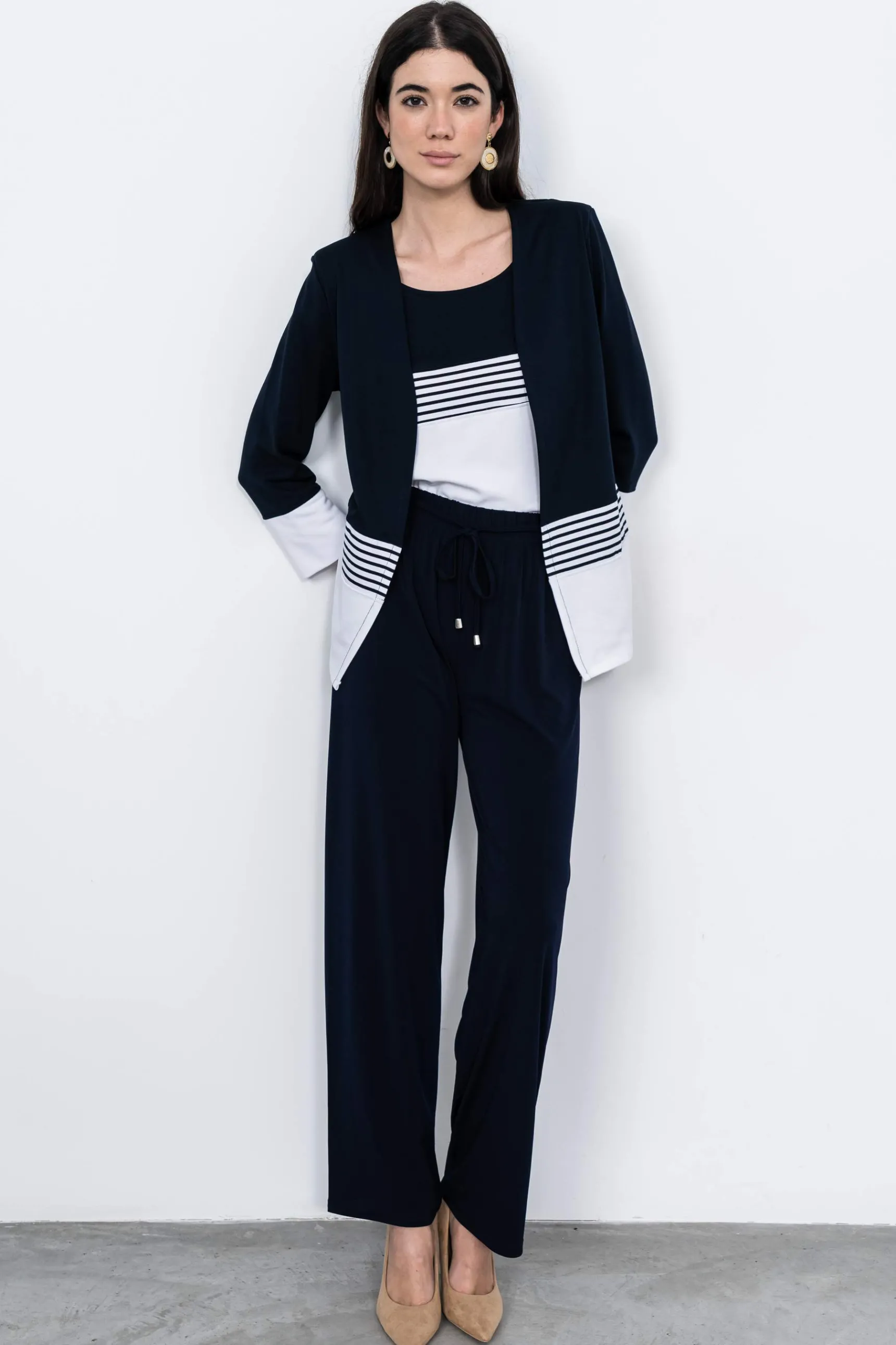 Precchio Pantalones<PANTALÓN HOLGADO MARINO