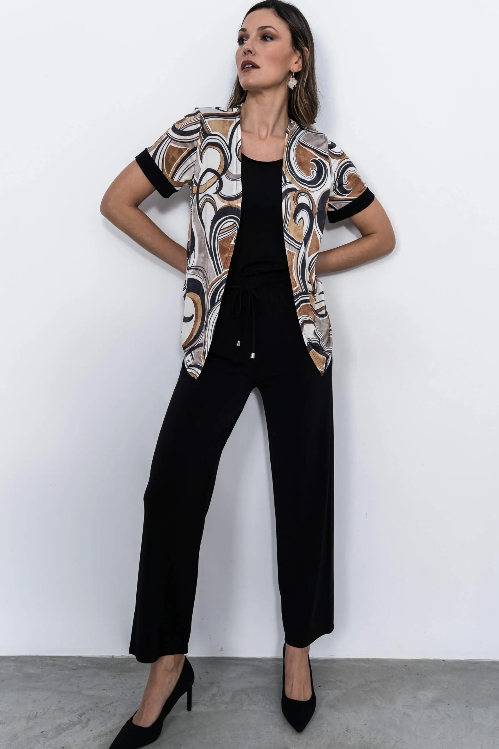 Precchio Pantalones<PANTALÓN HOLGADO NEGRO
