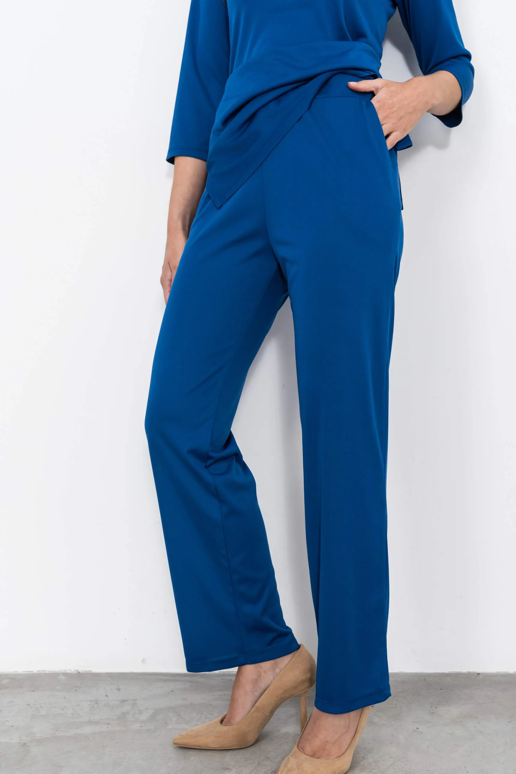 Precchio Pantalones<PANTALÓN PUNTO FLUIDO TINTA