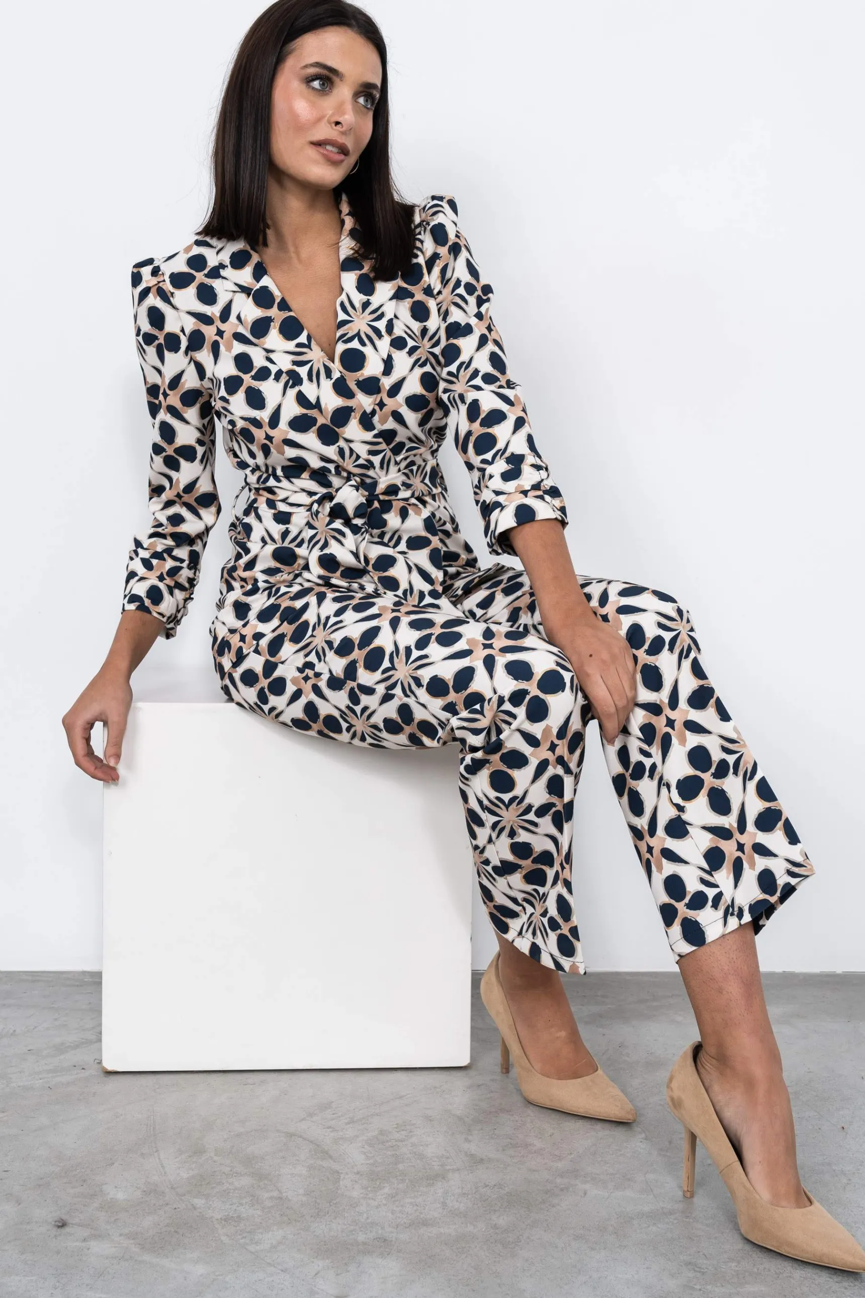 Precchio Pantalones<PANTALÓN RECTO TOPOS FLOR