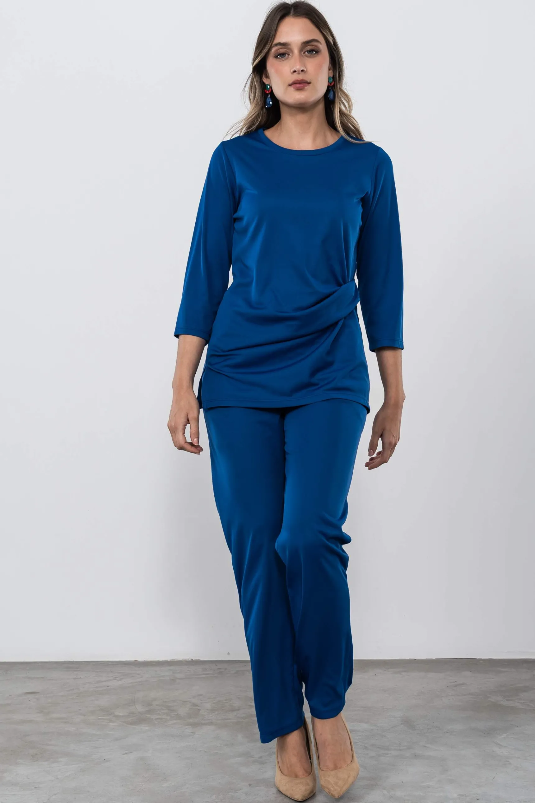 top_frunce_manga_francesa_6.webp Precchio Blusas Y Camisas<TOP FRUNCE MANGA FRANCESA TINTA