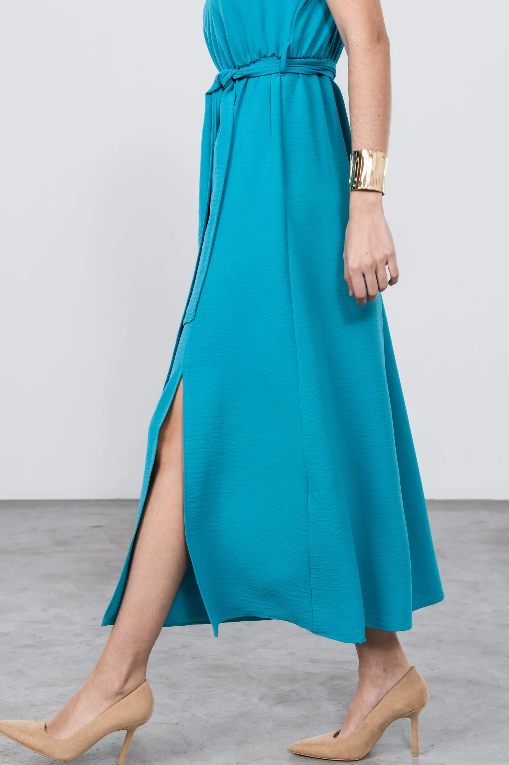vestido_manga_corta_lazad_3.webp Precchio Vestidos<VESTIDO MANGA CORTA LAZADA ESMERALDA