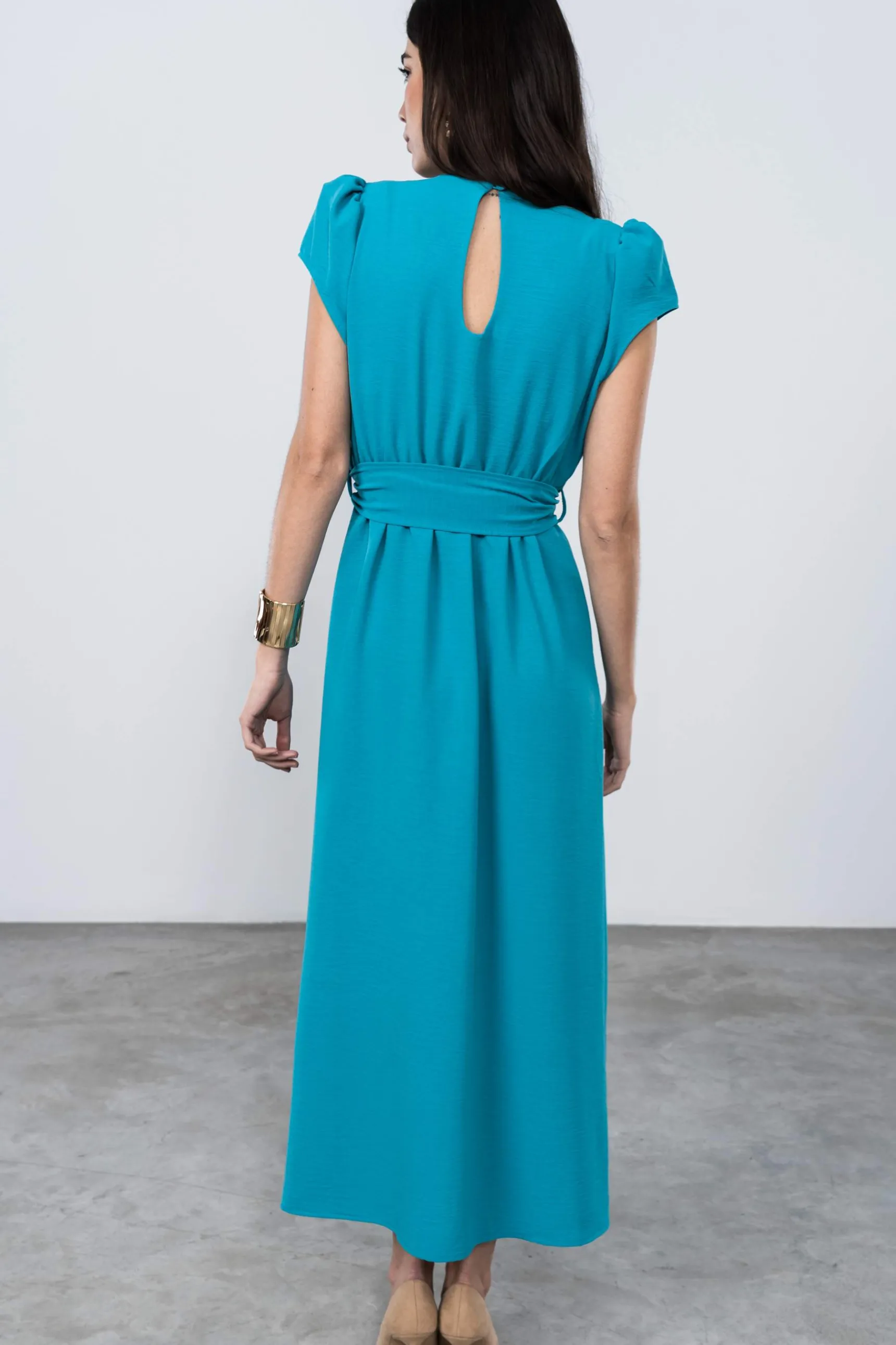 vestido_manga_corta_lazad_9.webp Precchio Vestidos<VESTIDO MANGA CORTA LAZADA ESMERALDA