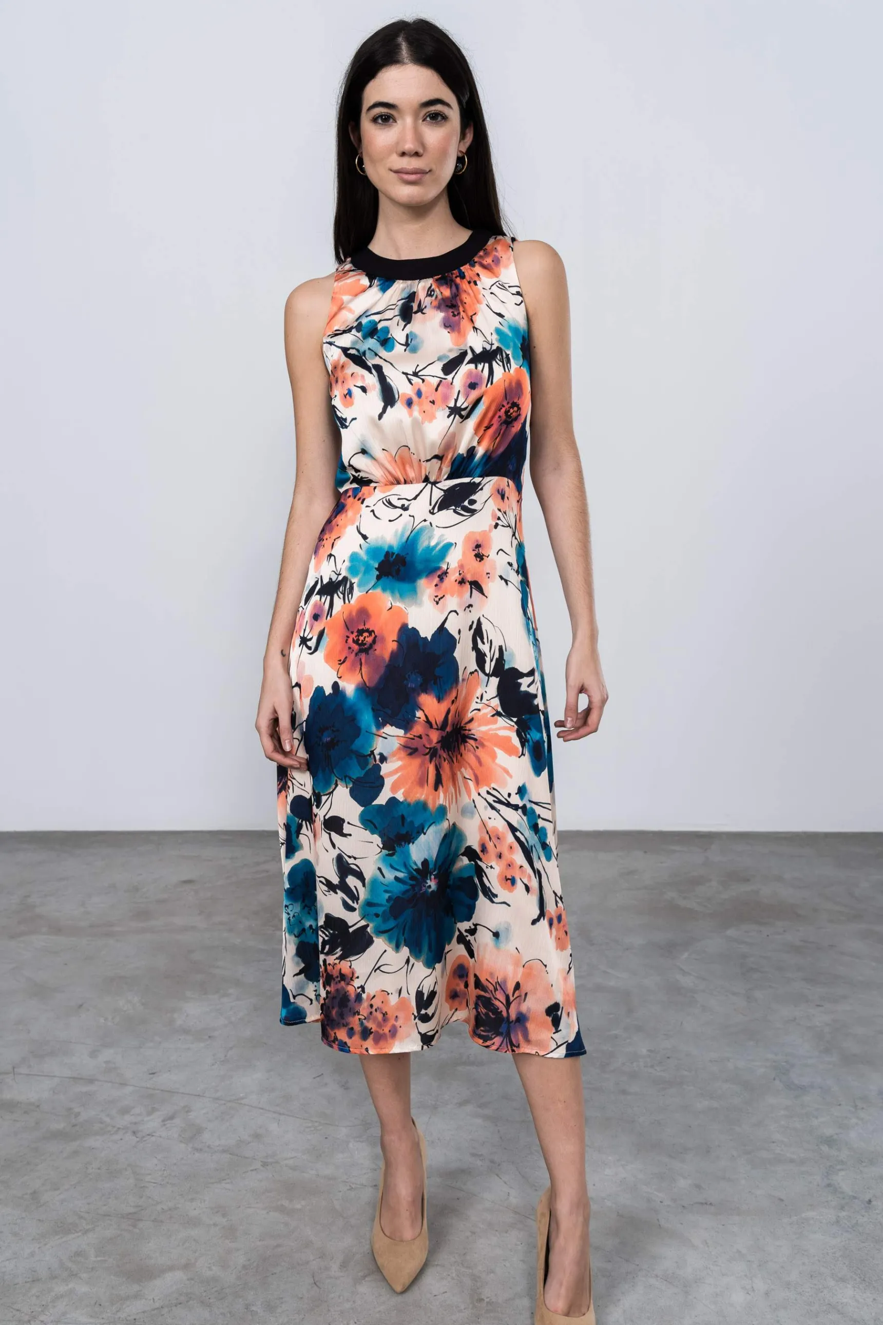 Precchio Vestidos<VESTIDO MIDI FLORAL