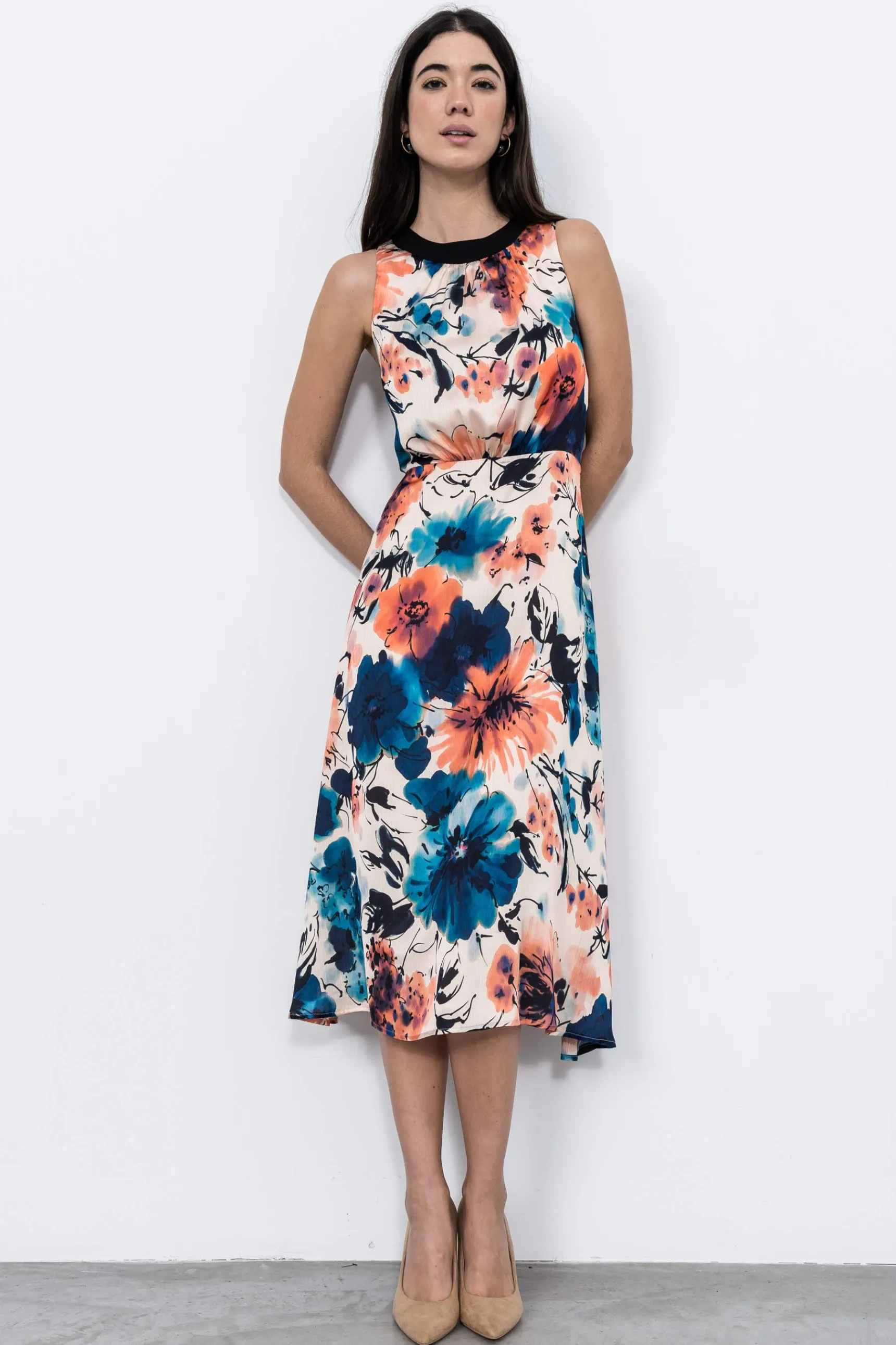 vestido_midi_floral_6.webp Precchio Vestidos<VESTIDO MIDI FLORAL