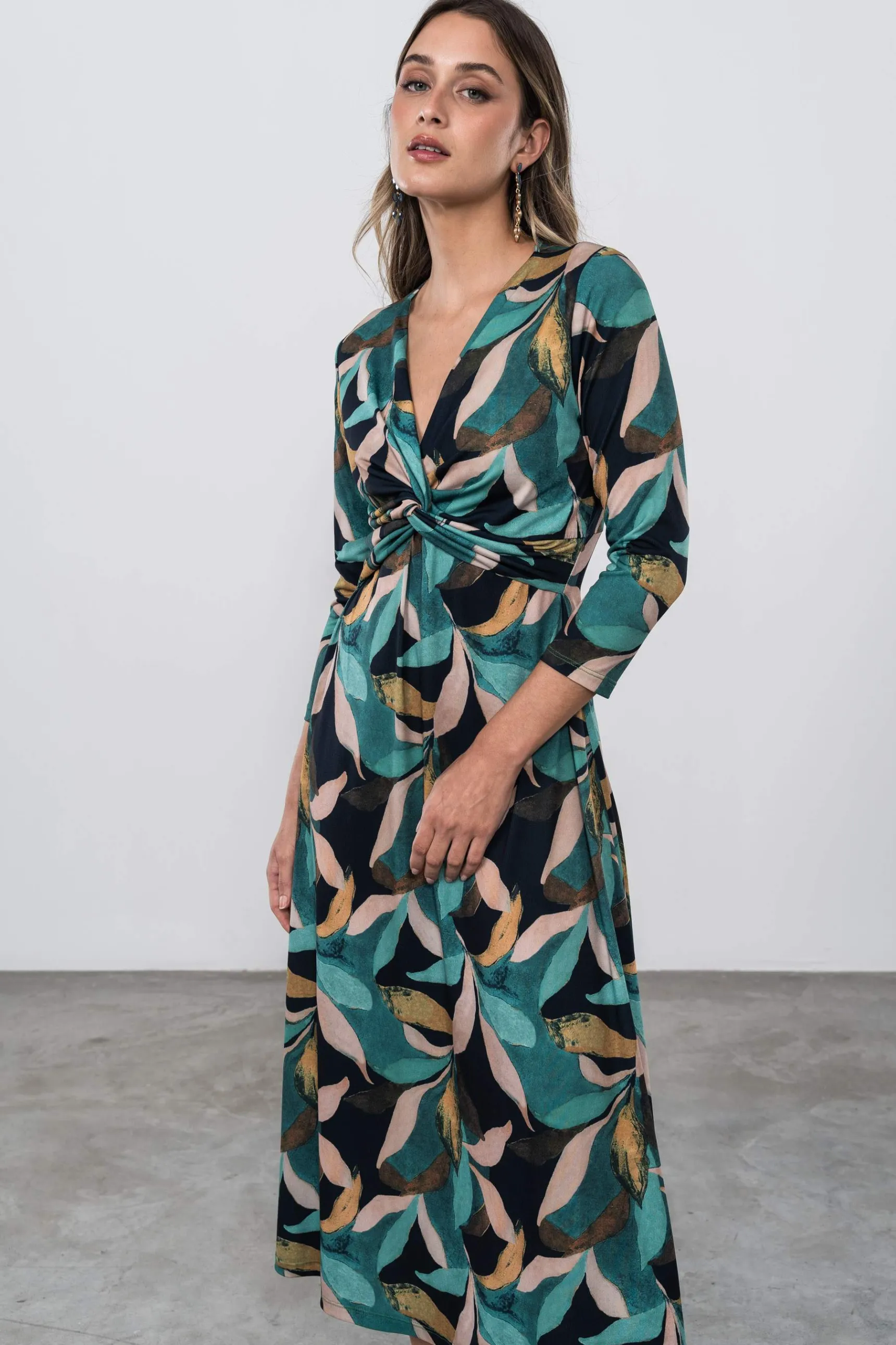 vestido_nudo_hojas_3.webp Precchio Vestidos<VESTIDO NUDO HOJAS