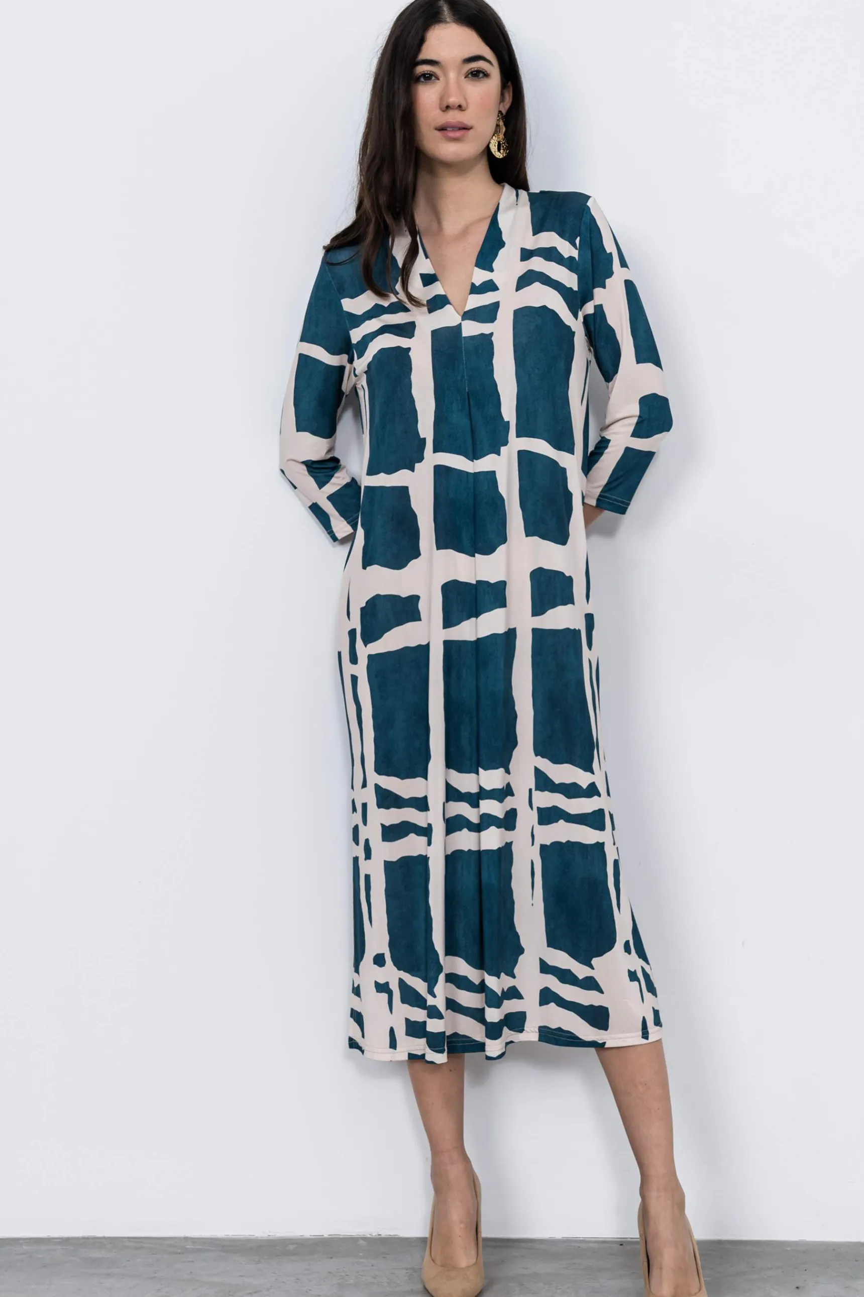 vestido_pico_bloques_4.webp Precchio Vestidos<VESTIDO PICO BLOQUES