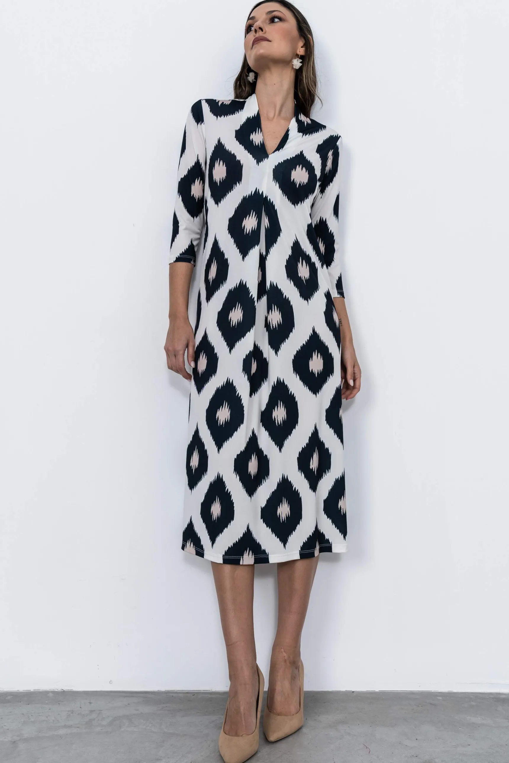 vestido_picos_rombos_4.webp Precchio Vestidos<VESTIDO PICOS ROMBOS