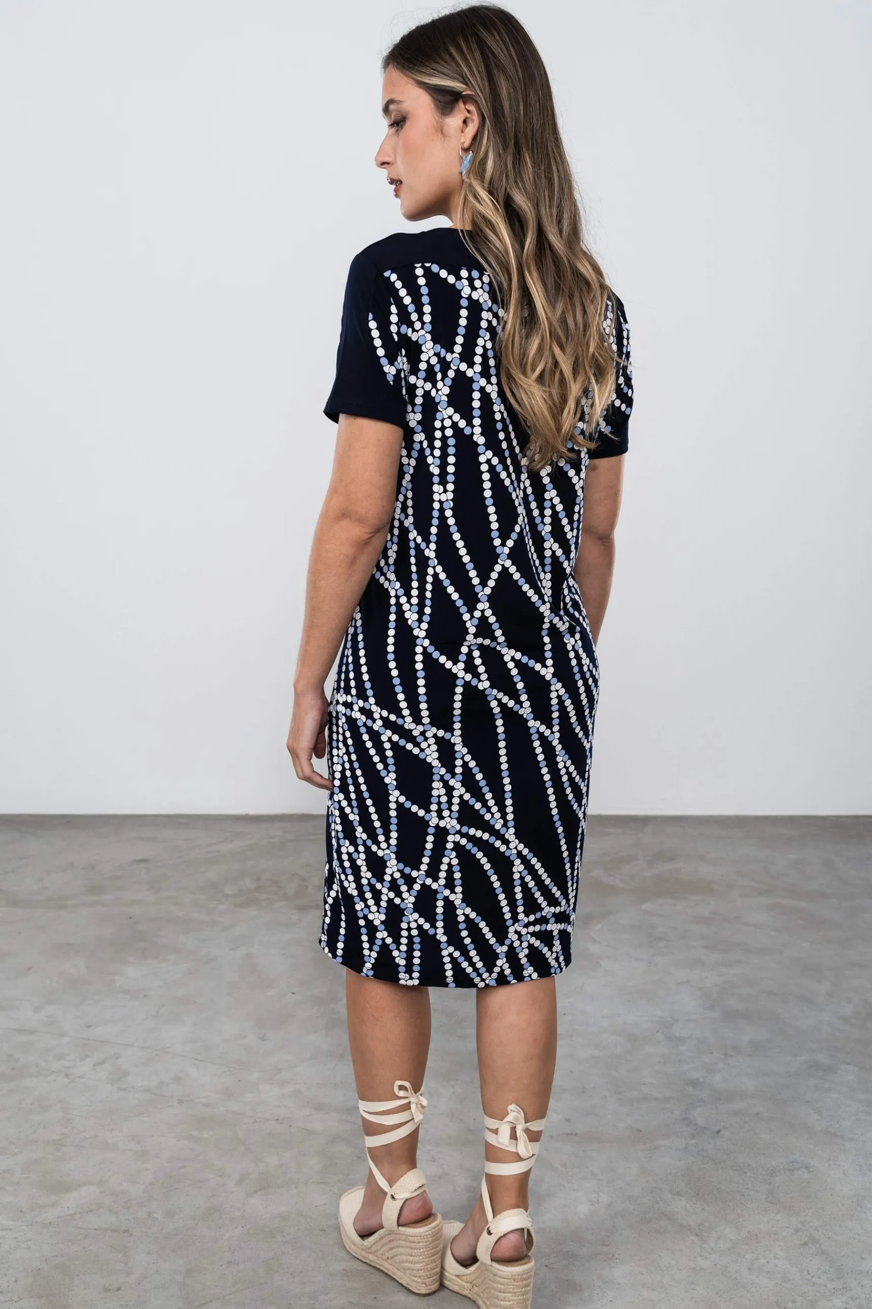vestido_recto_combinado_t_5.webp Precchio Vestidos<VESTIDO RECTO COMBINADO TOPOS